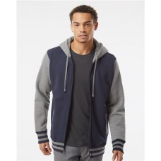 Independent Trading Co. Heavyweight Varsity Full-Zip Hooded Sweatshirt